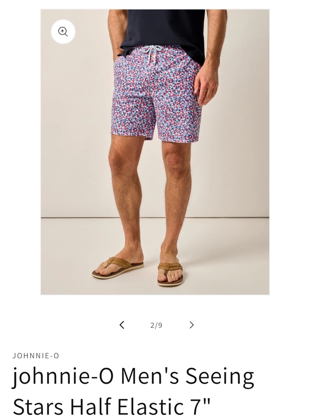 johnnie-O Men's Confetti Star Print Swim Shorts - Red, Blue & White